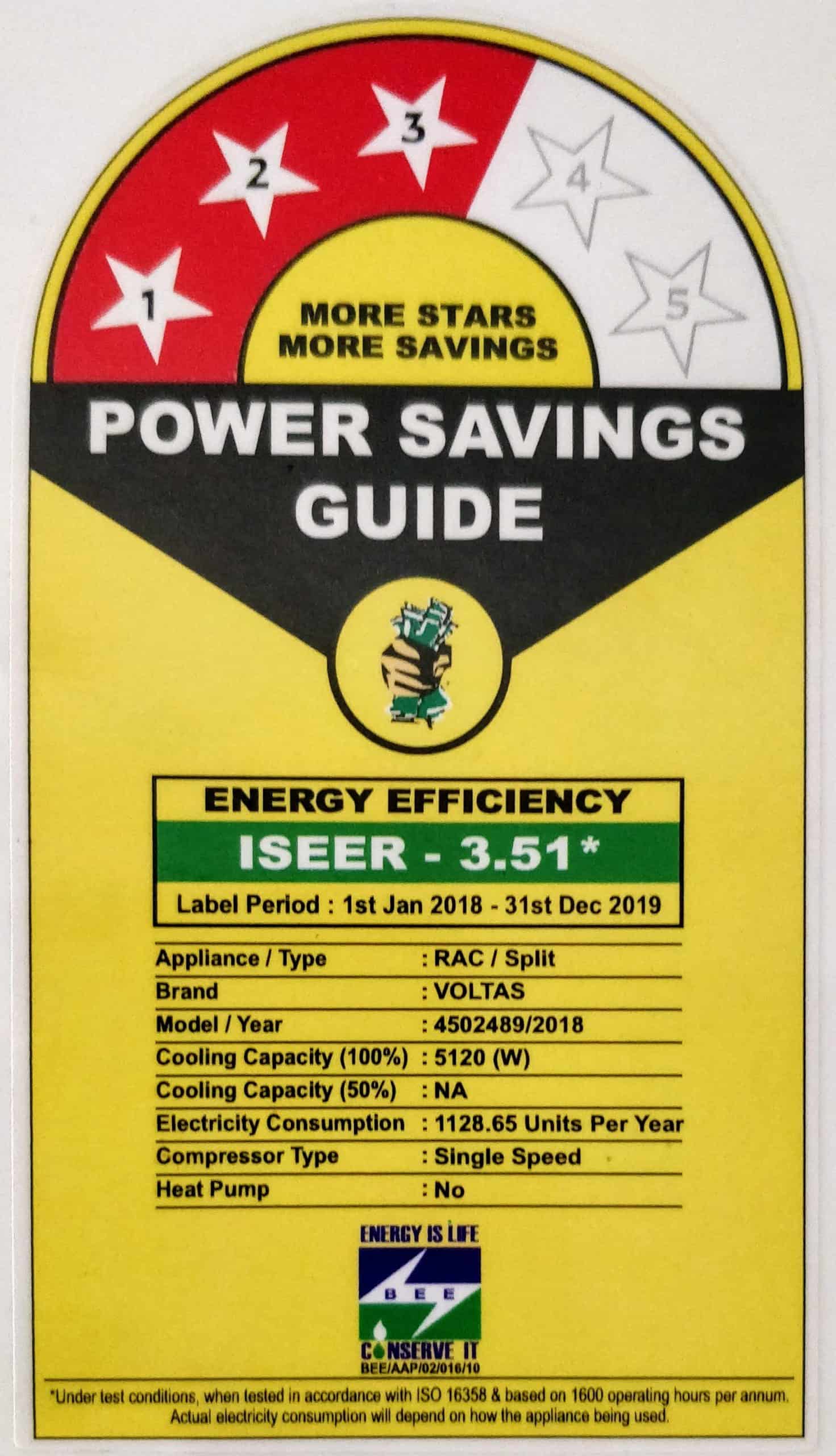 bureau of energy efficiency star label